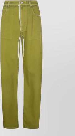 Marni wide leg trousers belt loops pockets