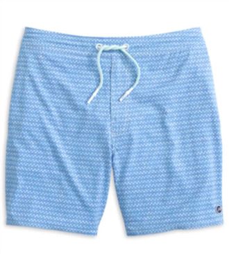 Johnnie-O Mens Malta Swim Trunks In Maliblu