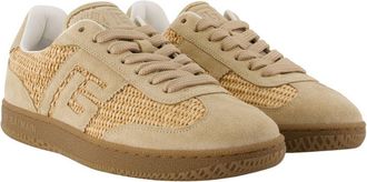 Balmain Womens Swan Sneaker Beige Calfskin