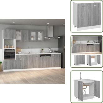 vidaXL The Living Store Mobiletto Lyon Grigio Sonoma 80x46x81,5 cm - Mobile sottolavello