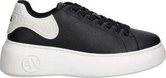 A|X Armani Exchange Schoenen, Dames, Zwart, 38 EU, Leer, Flatform Sneakers