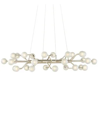 Currey & Company Chaldea 39.5In Silver Led 30-Light Chandelier