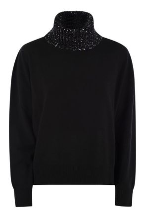 Fabiana Filippi Turtleneck Sweater In Wool, Silk And Cashmere