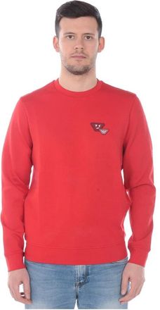 Emporio Armani Sweatshirt Hoodie - Heren - Sweatshirts - Rood - M - Katoen - Hoodies & sweatvesten