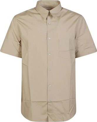 A.P.C. Bart Short Sleeve Shirt - Heren - Korte mouwen Overhemden - Beige - M - Overhemden