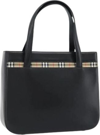 Burberry Pre-owned Vintage Tote Bag - Dames - Vintage Shopper - Zwart - ONE Size - Leer - Vintage
