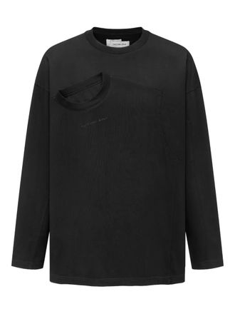Feng Chen Wang cutout long-sleeve T-shirt - Black