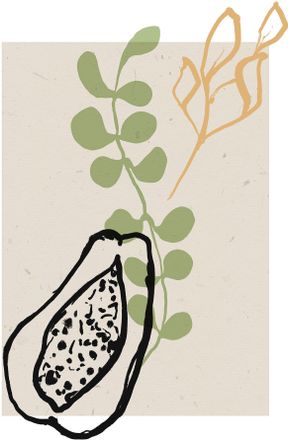 Komar Bild »Papaye du paradis« Natur 1 Stk. tlg. Wandbild zur Dekoration - ohne Rahmen