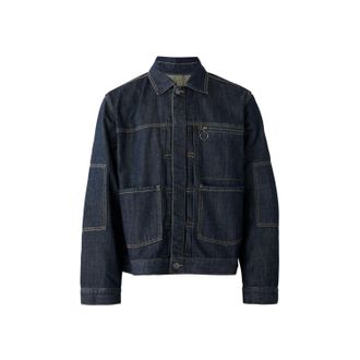 The Ragged Priest Heren Control Relaxed Fit Denim Jas (Blauw)