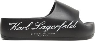 Karl Lagerfeld Hotel Platform Slide - Dames - Sandalen - Zwart - 38 EU - Schoenen