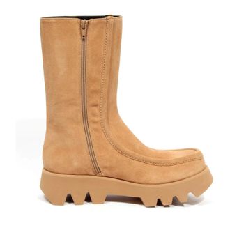 Paloma Barceló High Boots, female, Beige, 6 UK, Ivet Suede Ankle Boots with Side Zip