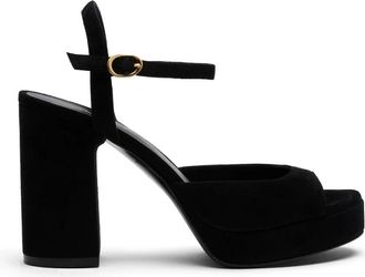 Stuart Weitzman Dayna II Platform Sandal - Dames - Sandalen met hakken - Zwart - 40 1/2 EU - Schoenen