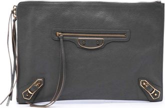 Balenciaga Pre-owned Balenciaga Goatskin Motocross Classic Metallic Edge Clutch Ladies TQAX1KZ0YID4DRPL