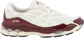 Asics Beige/Burgundy Gel-NYC Synthetic Mesh Sneakers