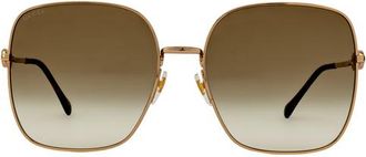 Gucci Brown Rectangular Ladies Sunglasses GG0879S 002 61