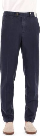 Myths Slim-fit Trousers, male, Blue, M, Blue Wool Trousers