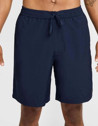 Nike Mens Form 9 Inch Solid Patterned Athletic Shorts - Navy - Size: 33/32/32