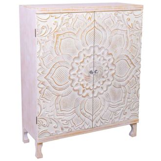 Wanderlust Deco Armario de madera de 2 puertas 80x32x100