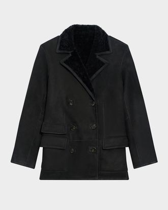 Theory Shearling Peacoat Blazer