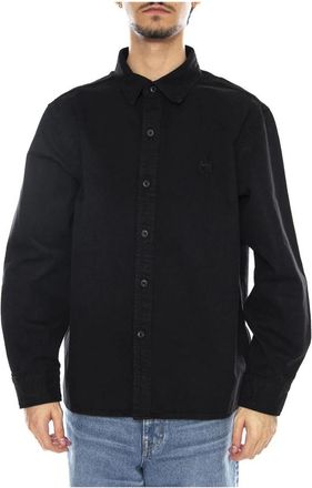 Edwin Casual Overhemden - Heren - Casual Overhemden - Zwart - M - Katoen - Overhemden