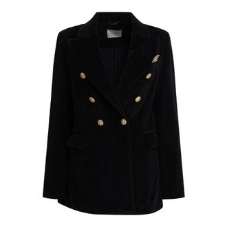 Circolo 1901 Blazers, female, Black, Size: S Black Jacket for Women Aw25