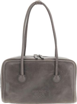 Margesherwood Premium Leather Shoulder Bag with Double Zip Closure