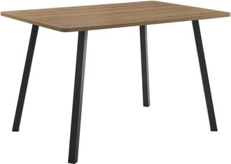 Home Heavenly Home Heavenly Mesa de Comedor Emma - Diseño Compacto Moderno, Tapa en Melamina y Patas Metálicas Negro Mate, Capacidad 4 Perso Color : Roble Negro