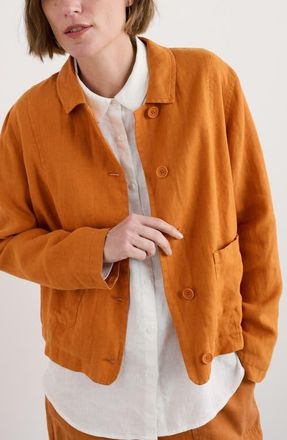 Seasalt Cornwall Arame Linen Jacket in Cumin at Nordstrom, Size 12 Us