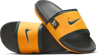 Nike Mens Offcourt (Oakland As) Offcourt Slides in Yellow | FN2679-700