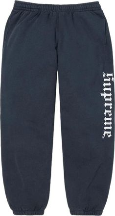 SUPREME FW25 Washed Old English Sweatpant Navy SUP-FW25-190-NA