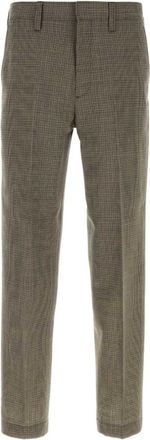 Prada Olive Flat Front Pants