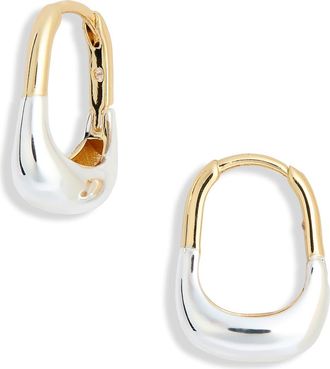 Nordstrom Rack Demi Fine Two-Tone U Hoop Earrings in Gold- Silver at Nordstrom Rack