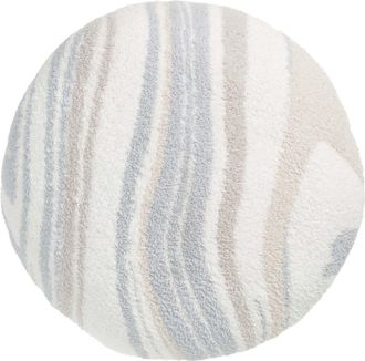 Barefoot Dreams CozyChic Marble Pattern Round Pillow in Ocean Multi at Nordstrom