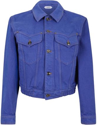 Versace Denim Slim Blouson - Dames - Spijkerjassen - Blauw - S - Denim - Jassen