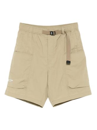 Fingercroxx slogan-print shorts - Neutrals
