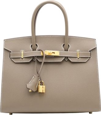 Herm&egrave;s Herm&egrave;s Etoupe Epsom Leather Birkin with Gold Hardware