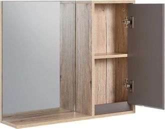 HOMCOM HOMCOM MDF Wall Mounted Bathroom Cabinet w/ Mirror - Home Living | TJ Hughes