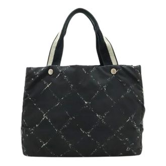 Chanel Pre-owned Tote Bags, female, Black, Size: ONE SIZE Pre-owned Nylon Tote Bag