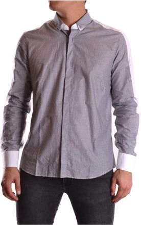 Neil Barrett Gestreept Herenoverhemd Lente/Zomer Collectie - Heren - Casual Overhemden - Grijs - XL - Katoen - Overhemden