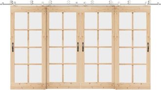 vidaXL Kit De Herrajes Para Puerta Corredera 400 Cm Acero Plateado Vidaxl