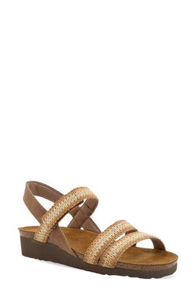 Naot Kayla Sandal in Latte Brown/Raffia at Nordstrom, Size 10Us