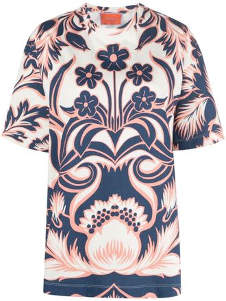 La DoubleJ T-shirt a fiori - Toni neutri