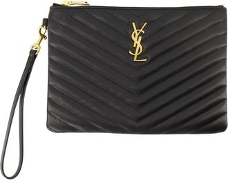 Saint Laurent Clutches, female, Black, Size: ONE SIZE Cassandre Pouch