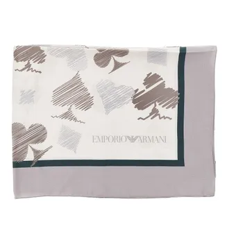 Emporio Armani Printed silk scarf Woman One Size