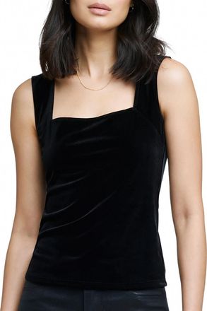 L'agence Womens Kaeli Velvet Top In Black