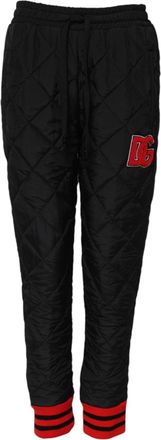 Dolce & Gabbana Womens Faux Leather Straight Pants - Black Nylon - Size EU 40 (Womens)