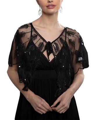 Saachi Saachi Sequin Detail Mesh Cape
