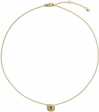 Monica Vinader Gemdrop Chain Necklace in 18K Gold Vermeil /Green Onyx at Nordstrom