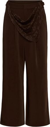 Cream Wijde broek - Dames - Wijde Broeken - Bruin - XL - Broeken