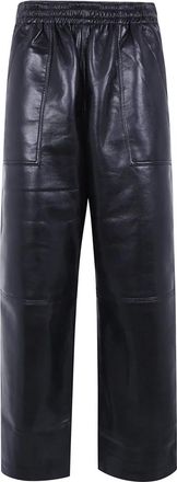 Anine Bing Billy Leren Broek - Dames - Broeken - Zwart - Maat: XS Leer